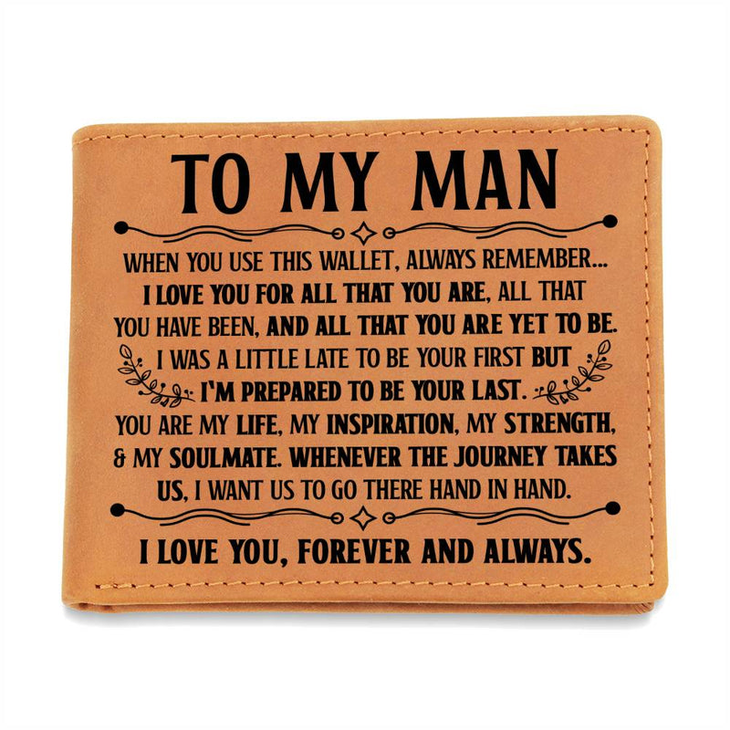 To My Man Inspiration (Black) – Leather Wallet