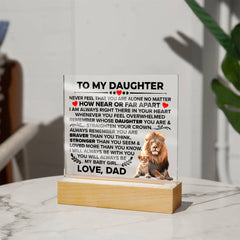 To My Daughter Braver – Acrylic Square